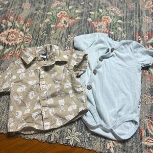 Bundle boy button down bunny and bodysuit